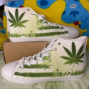 BRAND NEW Weed 420 high top shoes